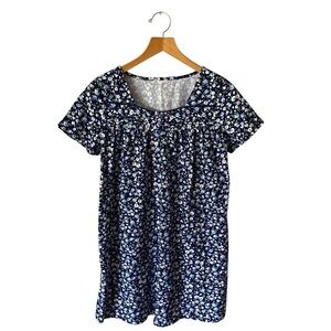 Adonna Sleepwear Nightgown Women’s Size Medium Floral 100% Cotton Cottagecore